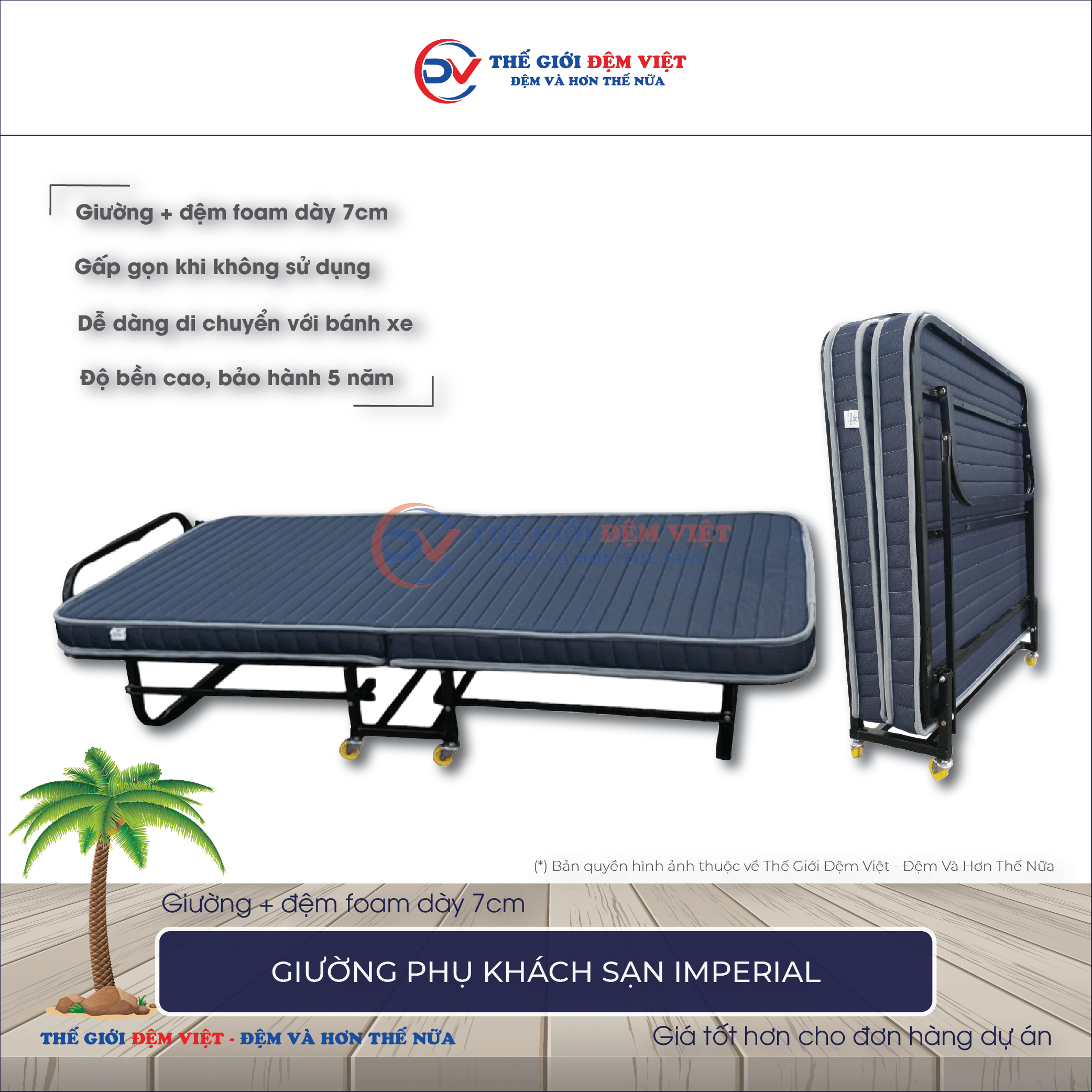 Giường phụ khách sạn imperial